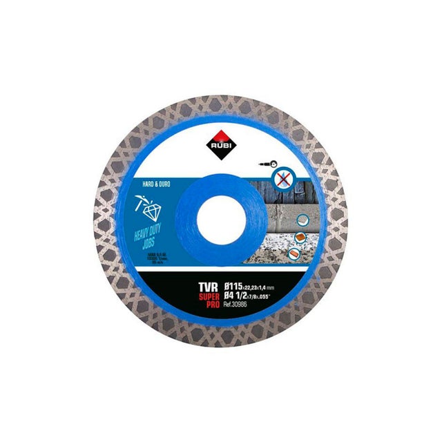 Disque diamant TVR Superpro RUBI - Diamètre 115mm