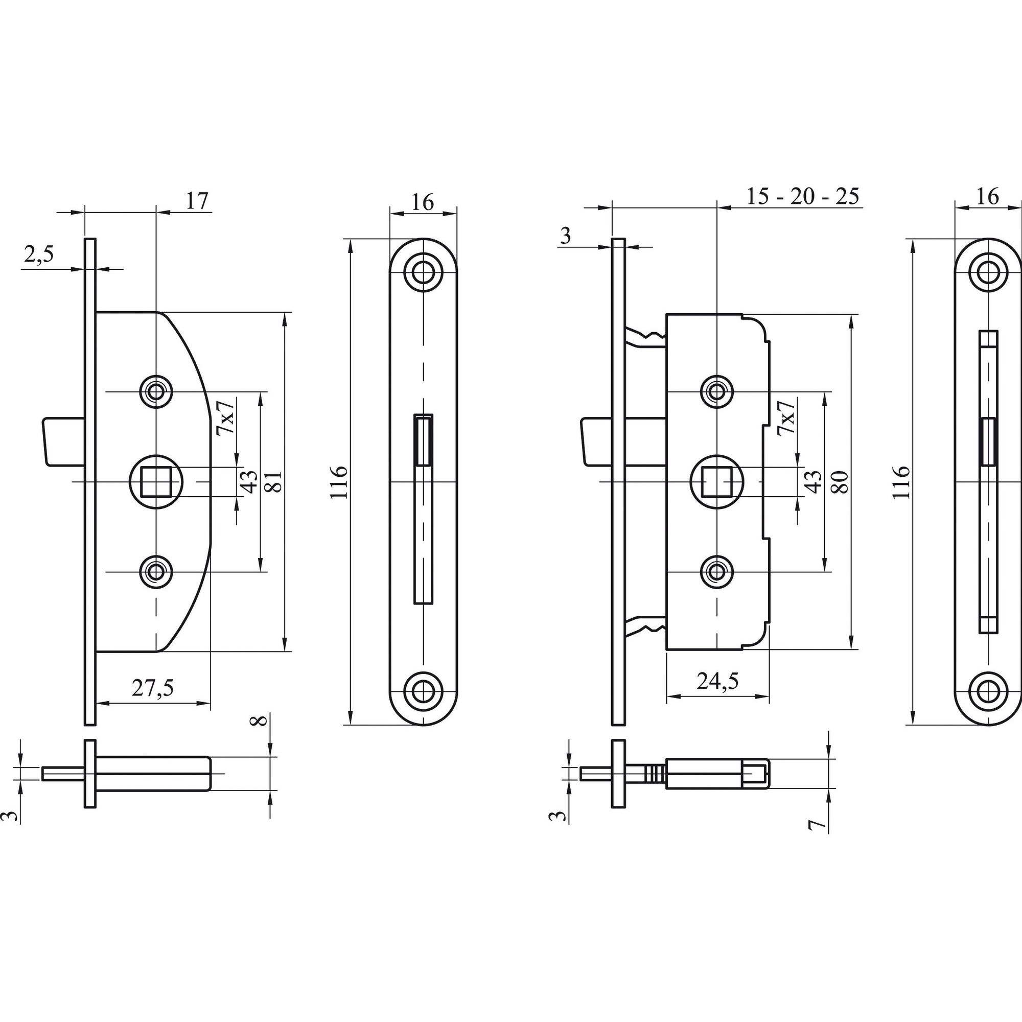 Loquet batteuse à larder 396 têtière fixe MAP MASSARD MAP 396 - 2