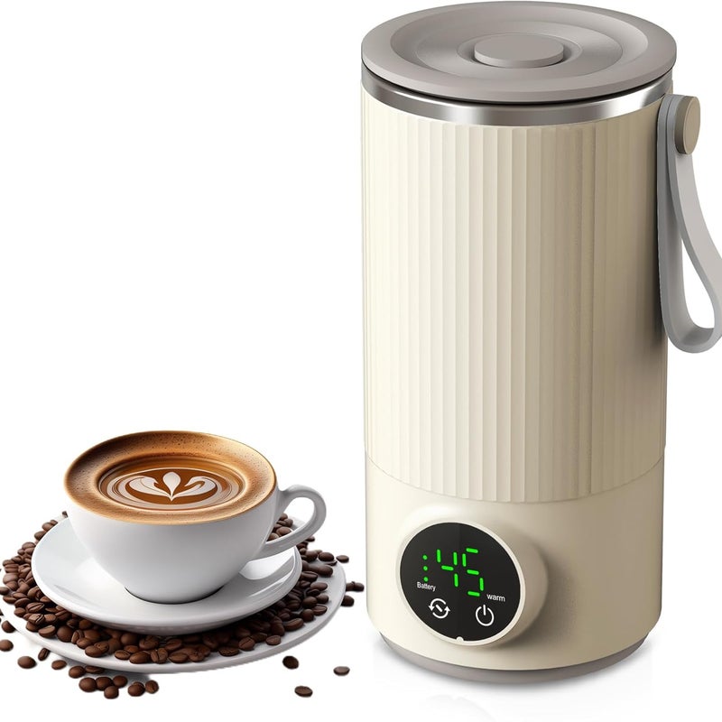Czajnik podróżny ze stali nierdzewnej, 400 ml, mini czajnik elektryczny, 55°C, przenośny czajnik bezprzewodowy USB, szybkie nagrzewanie i mieszanie,