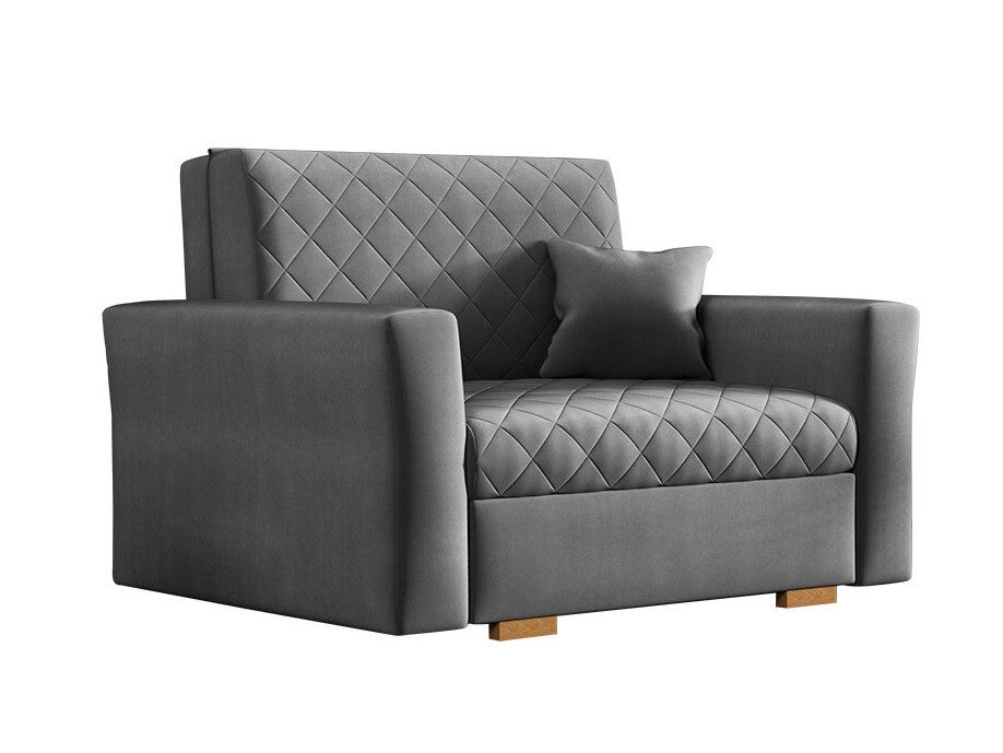 Sillón columbus 145, gris, 85x115x98cm, tapiz, patas: madera, muebles ya montados