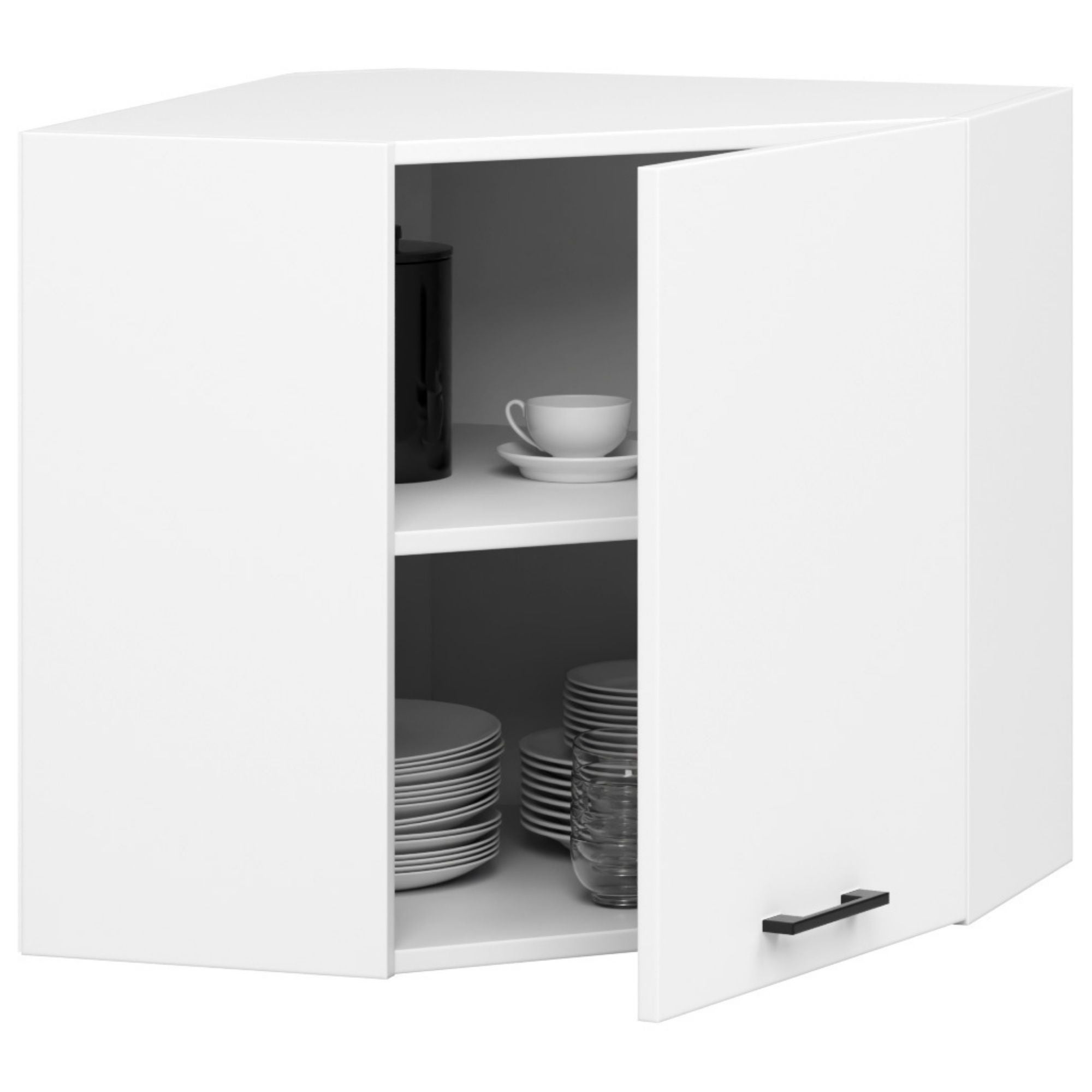 Armoires de cuisine AKORD d'angle haute W60 OLIWIA Blanc 60 cm 1 porte 2 étagères 60x30x58 cm - 2