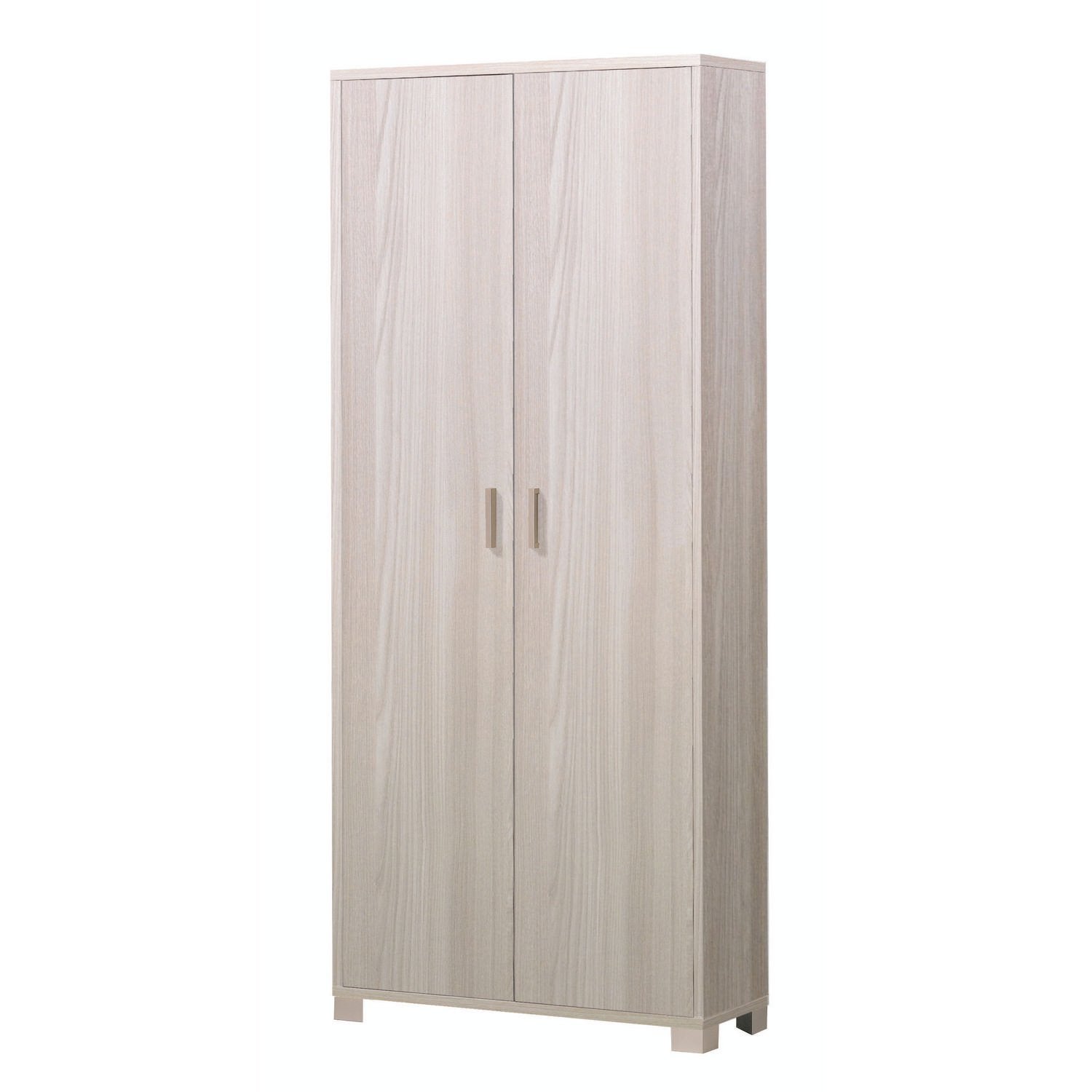 Armoire 2 portes 83 L x 29 P x h 190 – Finition orme clair – Sarmog - 8