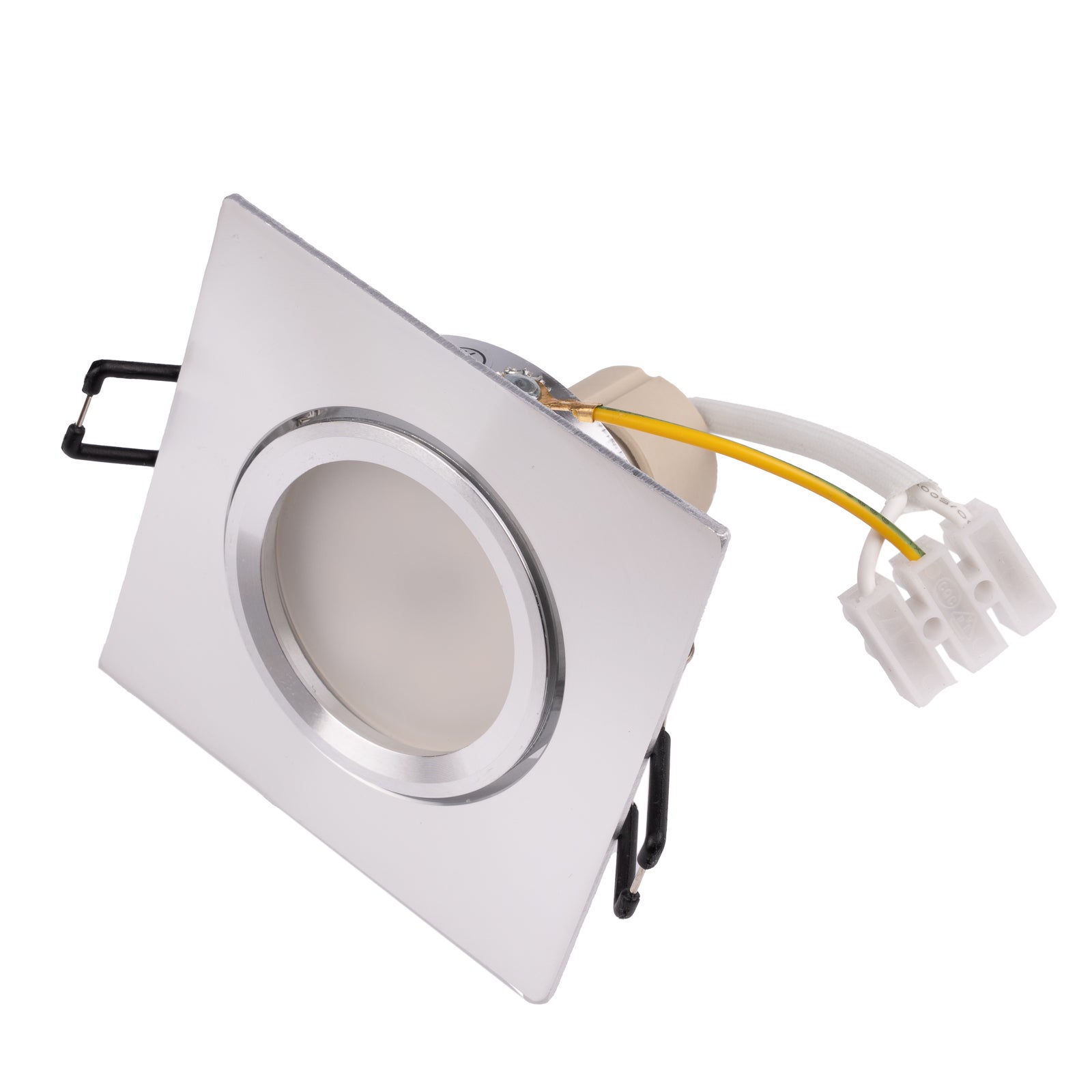 Oprawa Halogenowa Oczko Lumiled Podtynkowa Kwadratowa Ruchoma 3w1 GU10 6W 4000K Neutralna biel Srebrna Błyszcząca