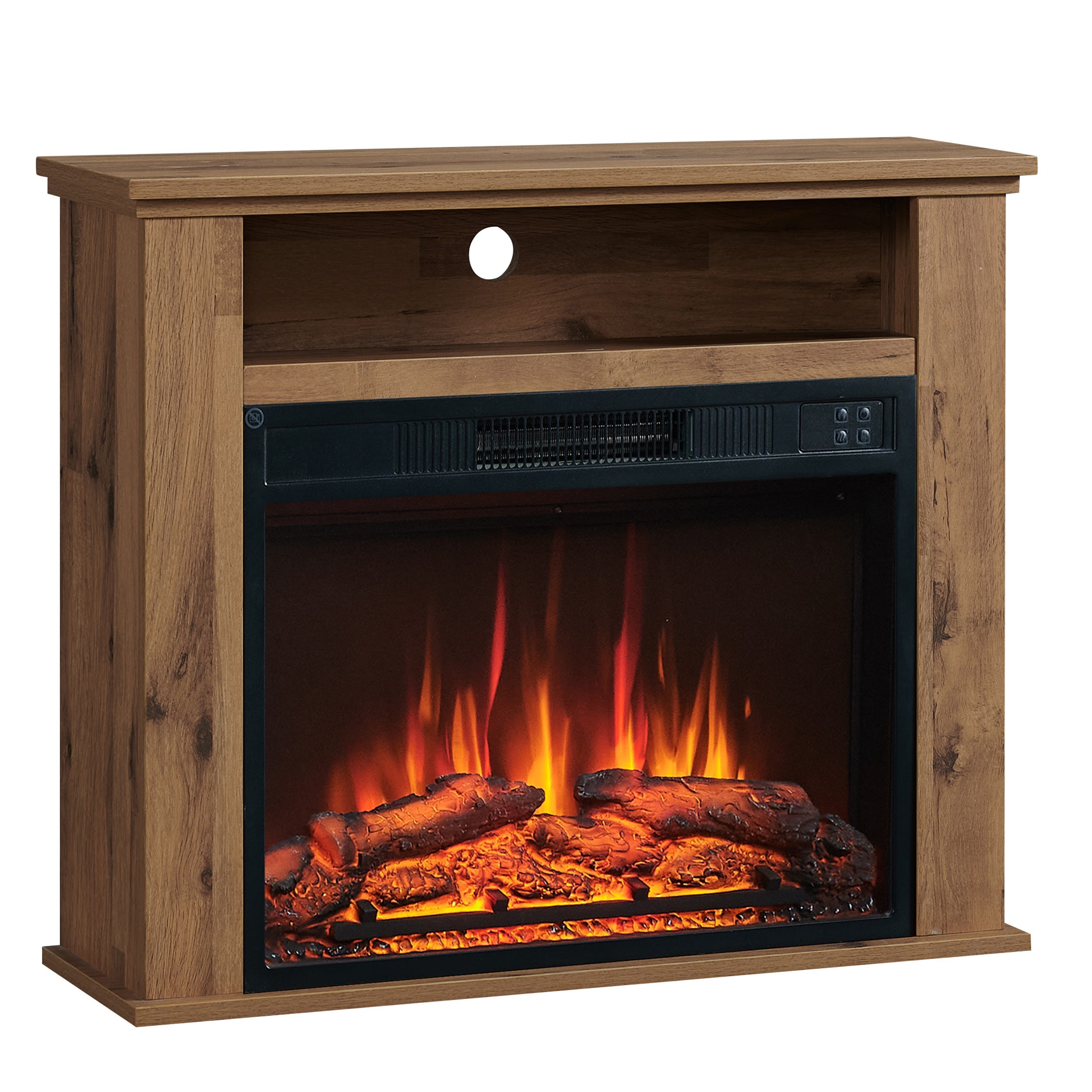 Camino Elettrico BALDERIA Agnes 40 | Effetto Fiamma 3D Realistico + Riscaldamento 2000W | Con Telecomando - Foto 3