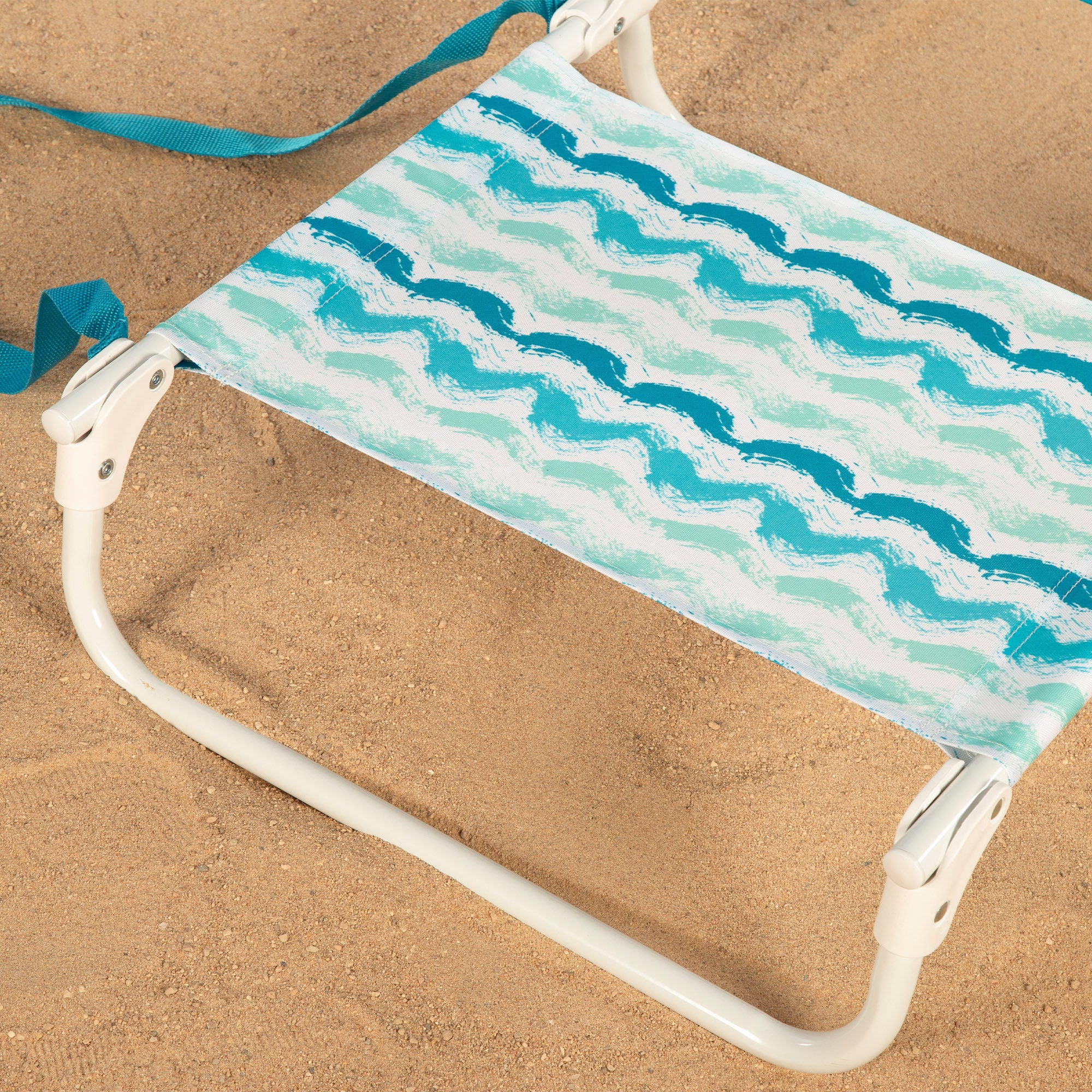 Aktive Chaise de plage basse pliante avec structure en acier et assise en polyester - 3