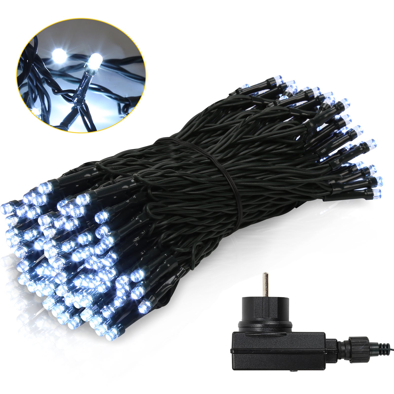 Guirlande Lumineuse Sapin De Noël 20 Mètres 200 LED - 8 Modes + Mémoire - IP44 étanche - Pour Intérieur/extérieur