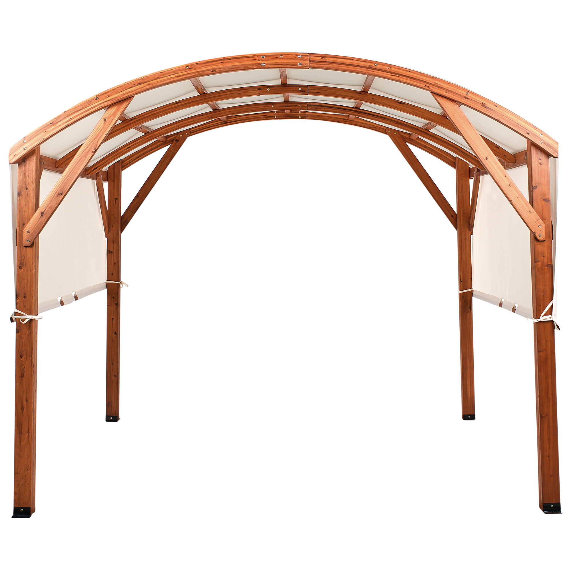 Pavilion de grădină SCOPELLO Lemn de brad 303 cm 300 cm Maro/Bej