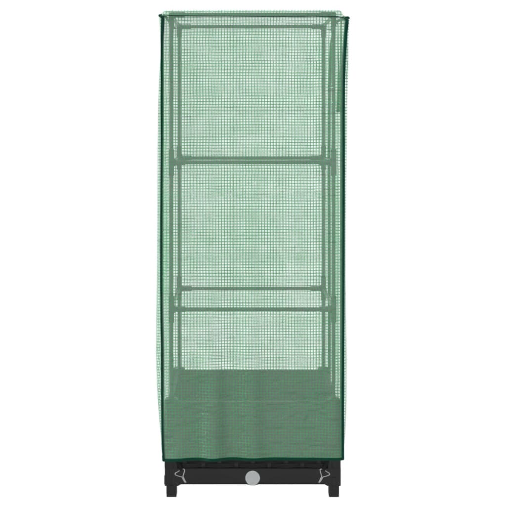 Jardinière surélevée | Pot de Fleurs avec housse aspect rotin 40x40x123 cm CFW89405 - 5