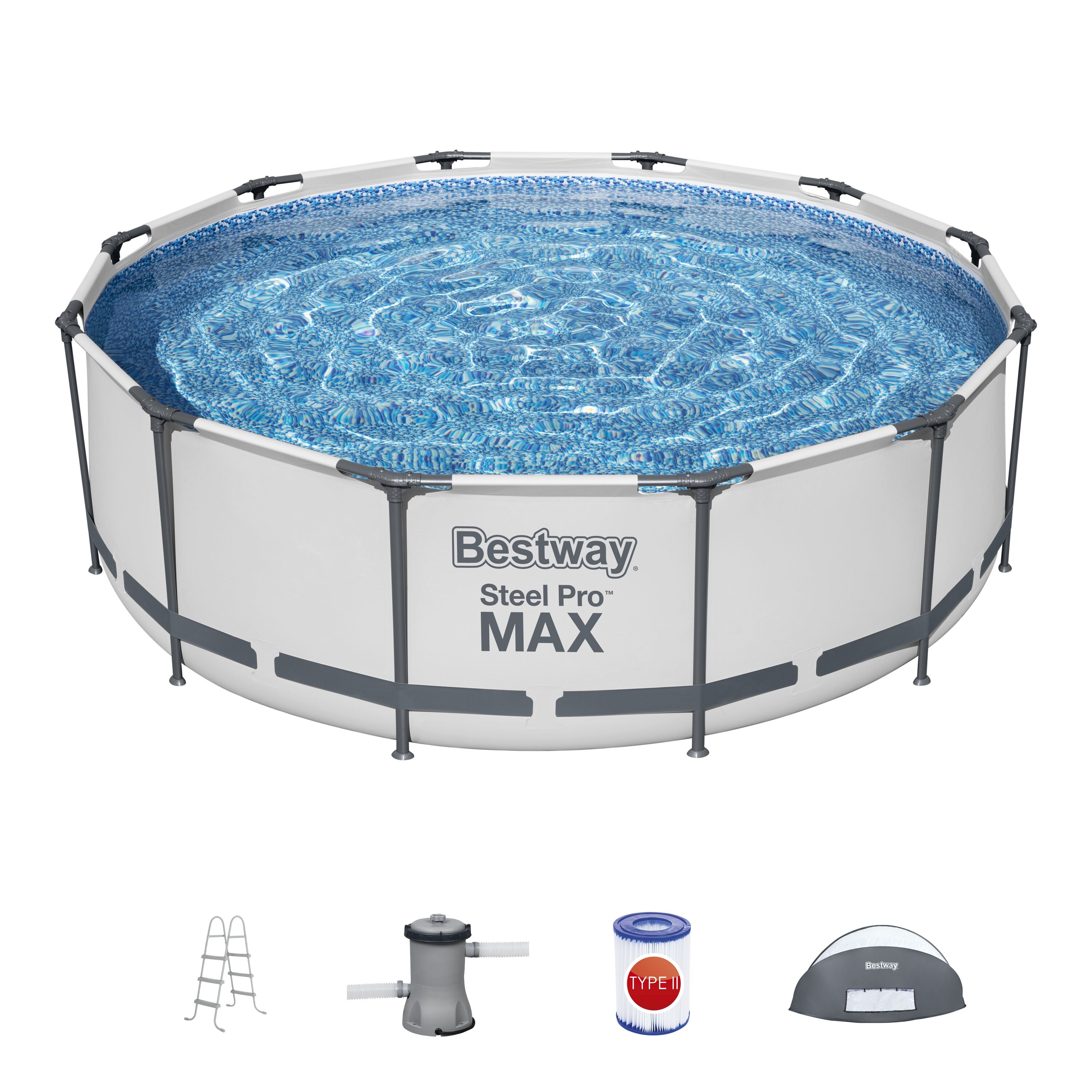 BESTWAY Piscine hors sol ronde Steel Pro Max™ 366 cm x 100 cm avec ...