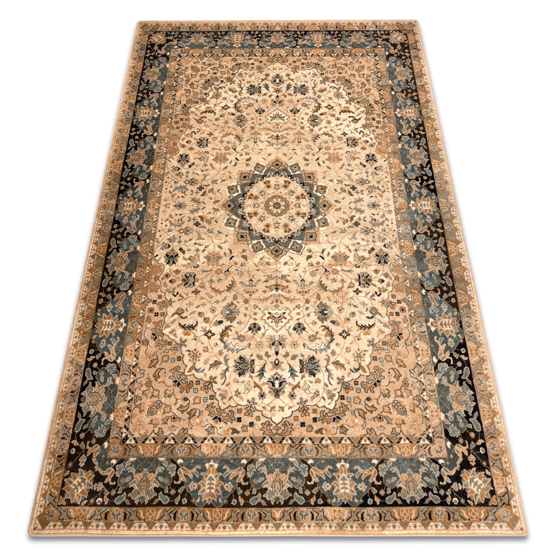 Dywan wełniany OMEGA ADAGIO Rozeta vintage koniak 170x235 cm