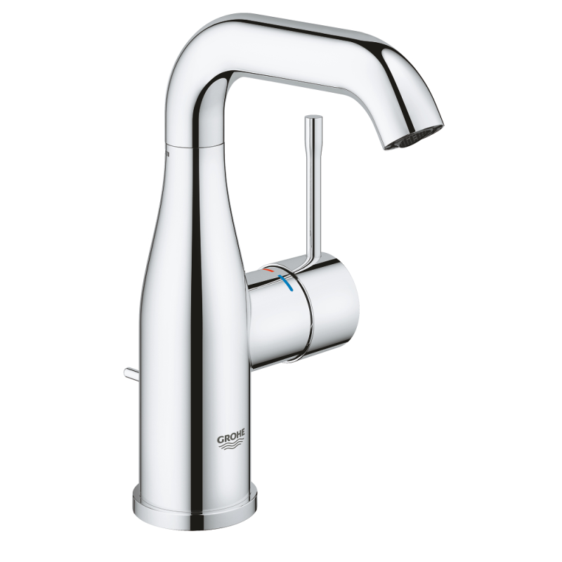 Bateria umywalkowa GROHE Essence M chrom z technologią SilkMove i oszczędzaniem wody