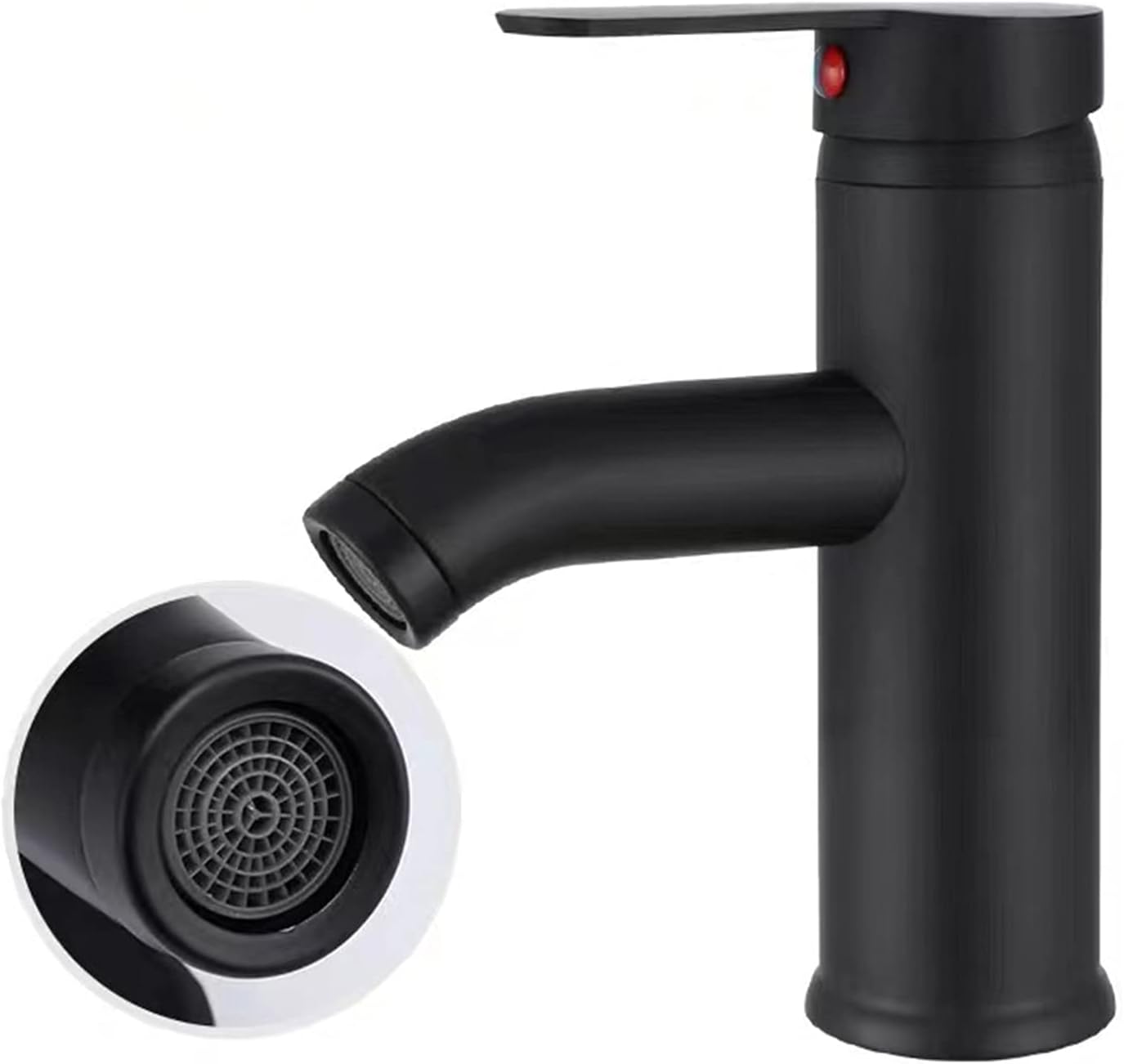 Czarne kwadratowe baterie umywalkowe, mieszająca ciepłą i zimną wodę, stal nierdzewna, do toalet, łazienek, umywalek