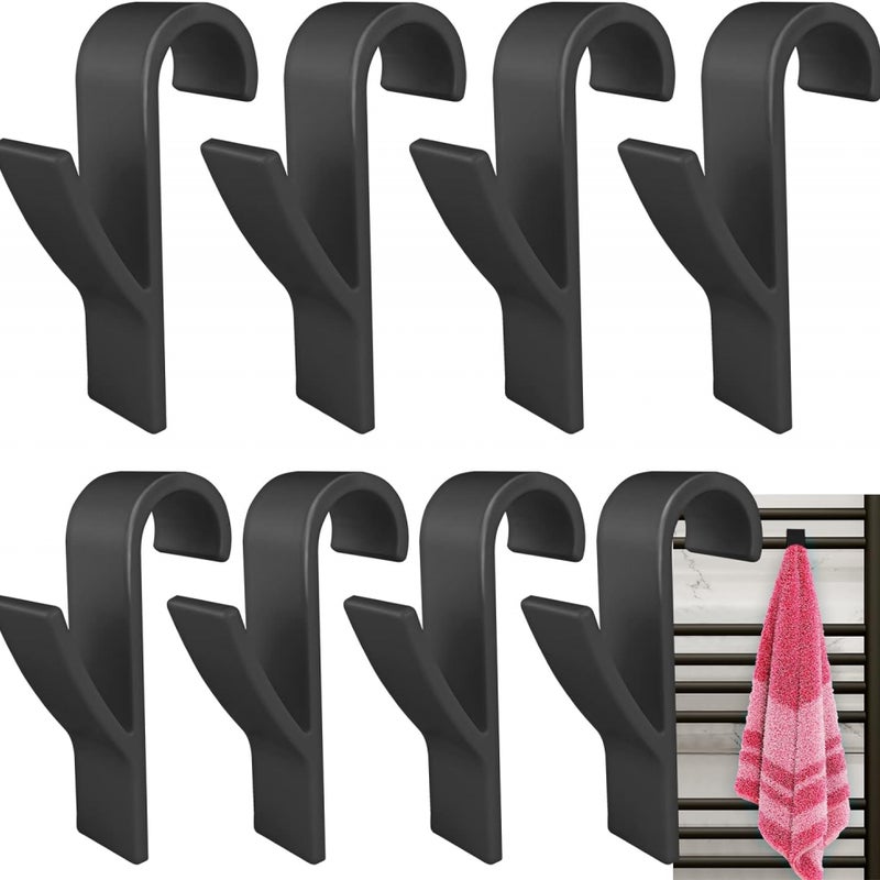 Okrągły haczyk do grzejnika, 8 sztuk, haczyk na ręczniki, haczyk na ręczniki łazienkowe, haczyk do grzejnika na ręczniki, haczyk