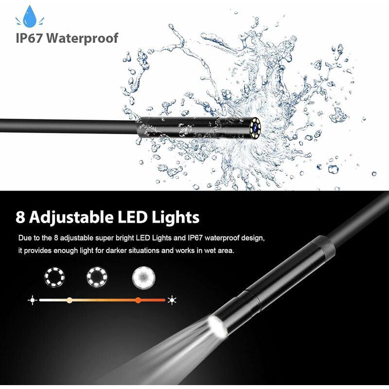 Endoscope Camera, Caméra Endoscopique 1080P HD, Camera d'Inspection Canalisation Écran LCD 4,3 Pouces, étanche IP67 avec 2600mAh, 10m Câble - 4