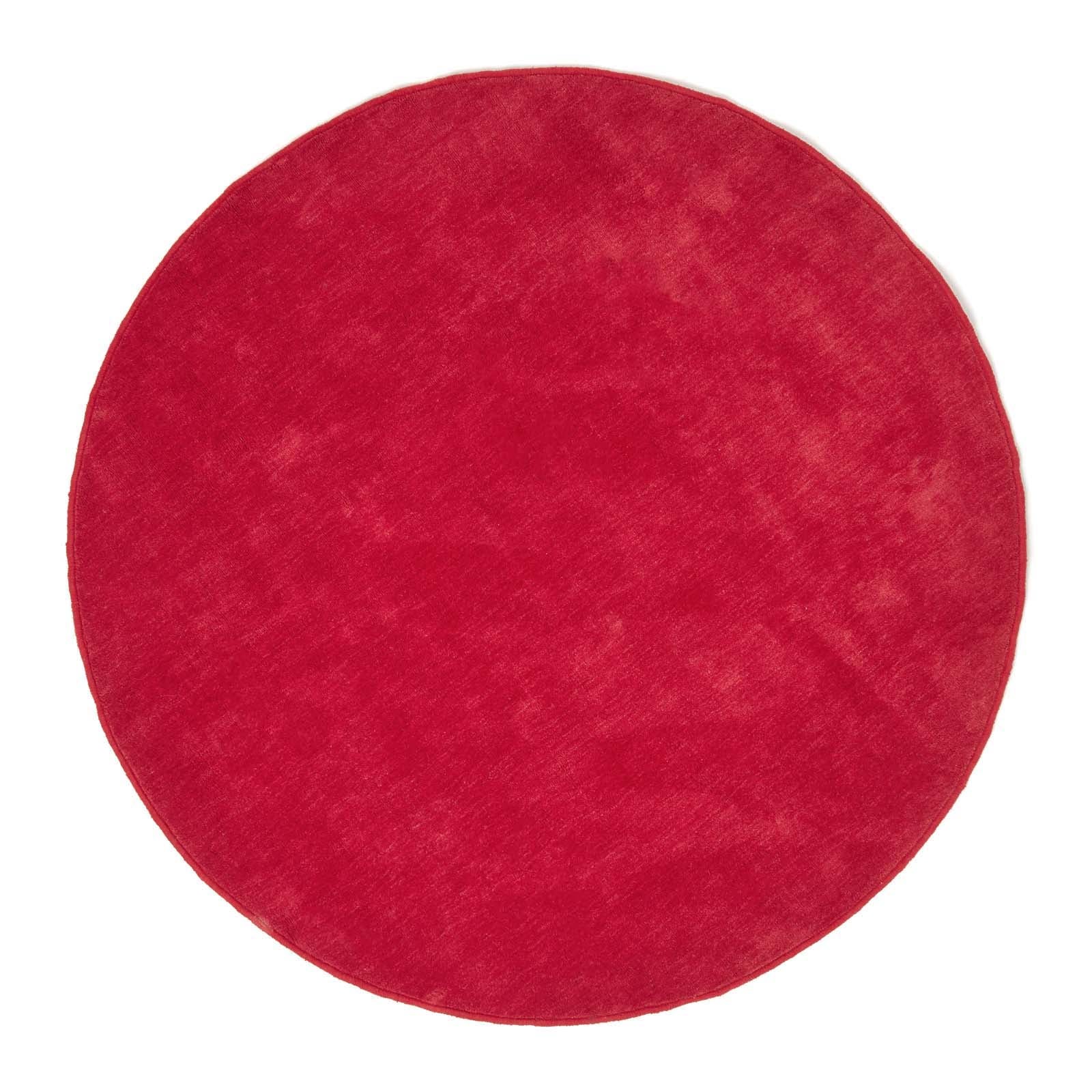 Homescapes Tapis Rond Tufté - Coloris Rouge - 150 cm de diamètre ...