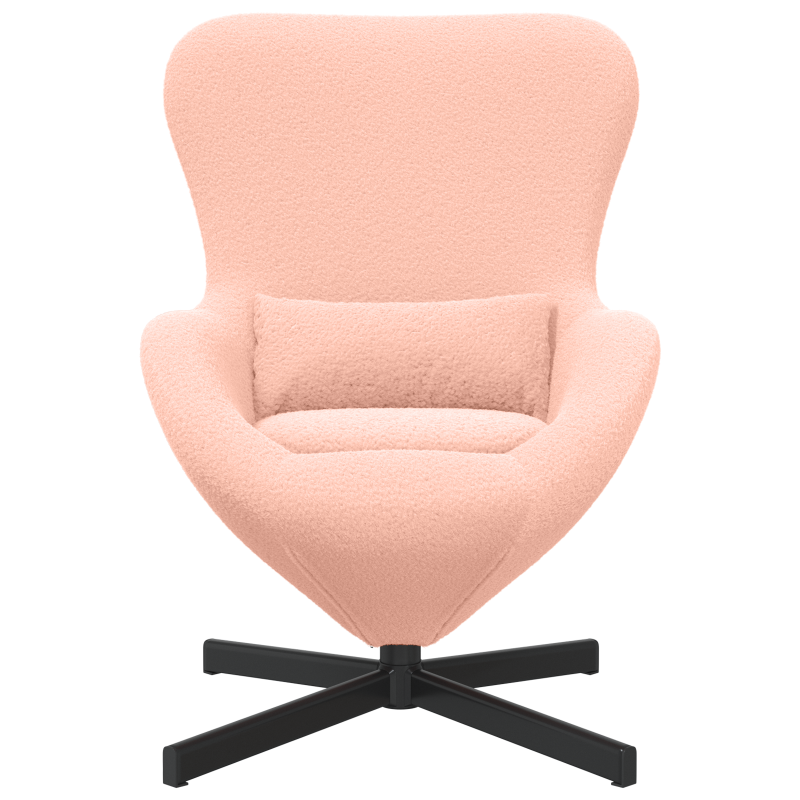 Poltrona uovo Rosa 63 x 73 x 90 cm Tessuto vidaXL - 4