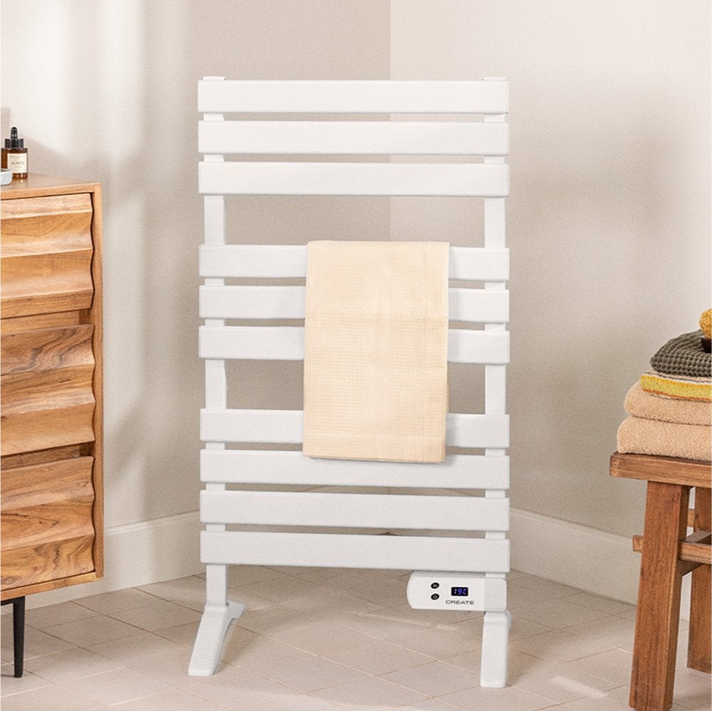 WARM TOWEL - Elektryczny wieszak na ręczniki podłogowy lub ścienny 500W