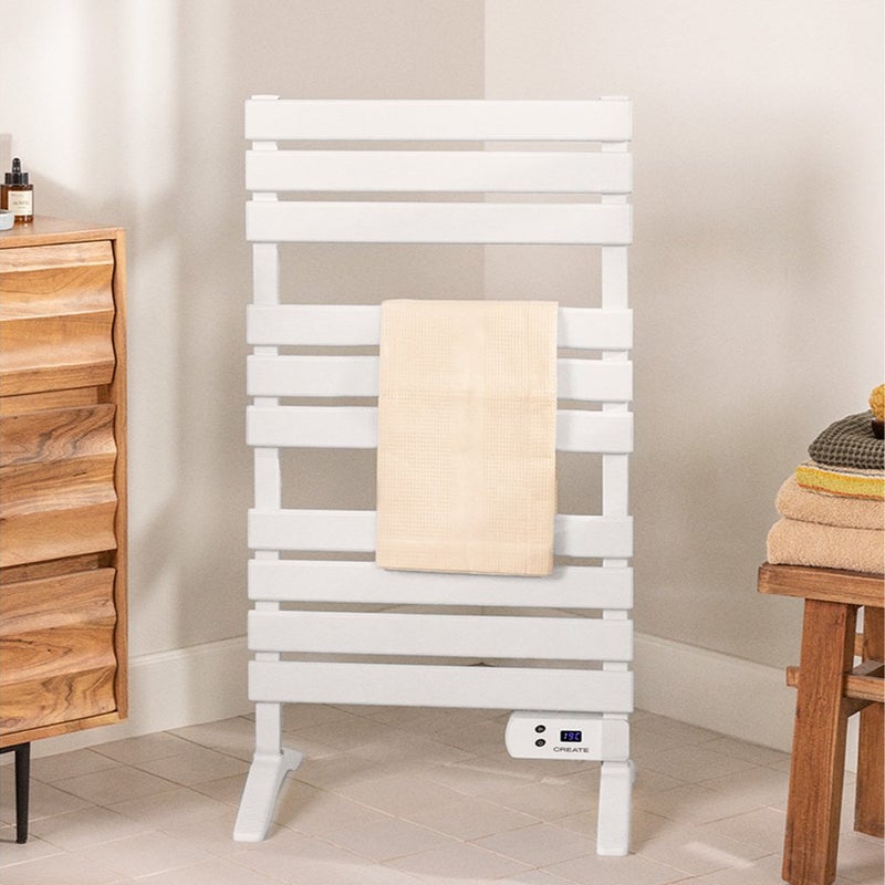 WARM TOWEL - Elektryczny wieszak na ręczniki podłogowy lub ścienny 500W