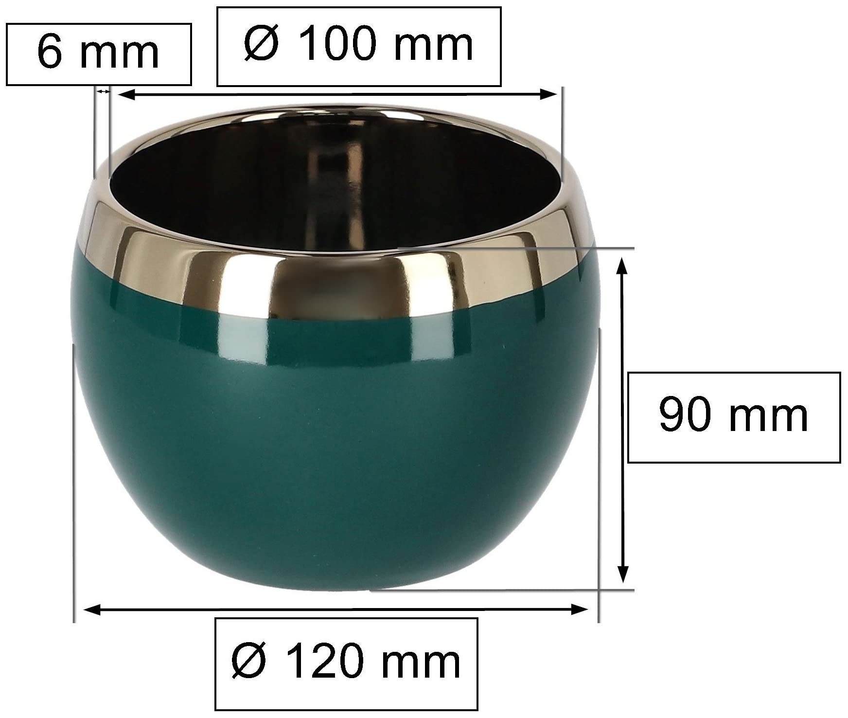 Doniczka szkliwiona 100mm donica osłonka ceramika - KOTARBAU - 2