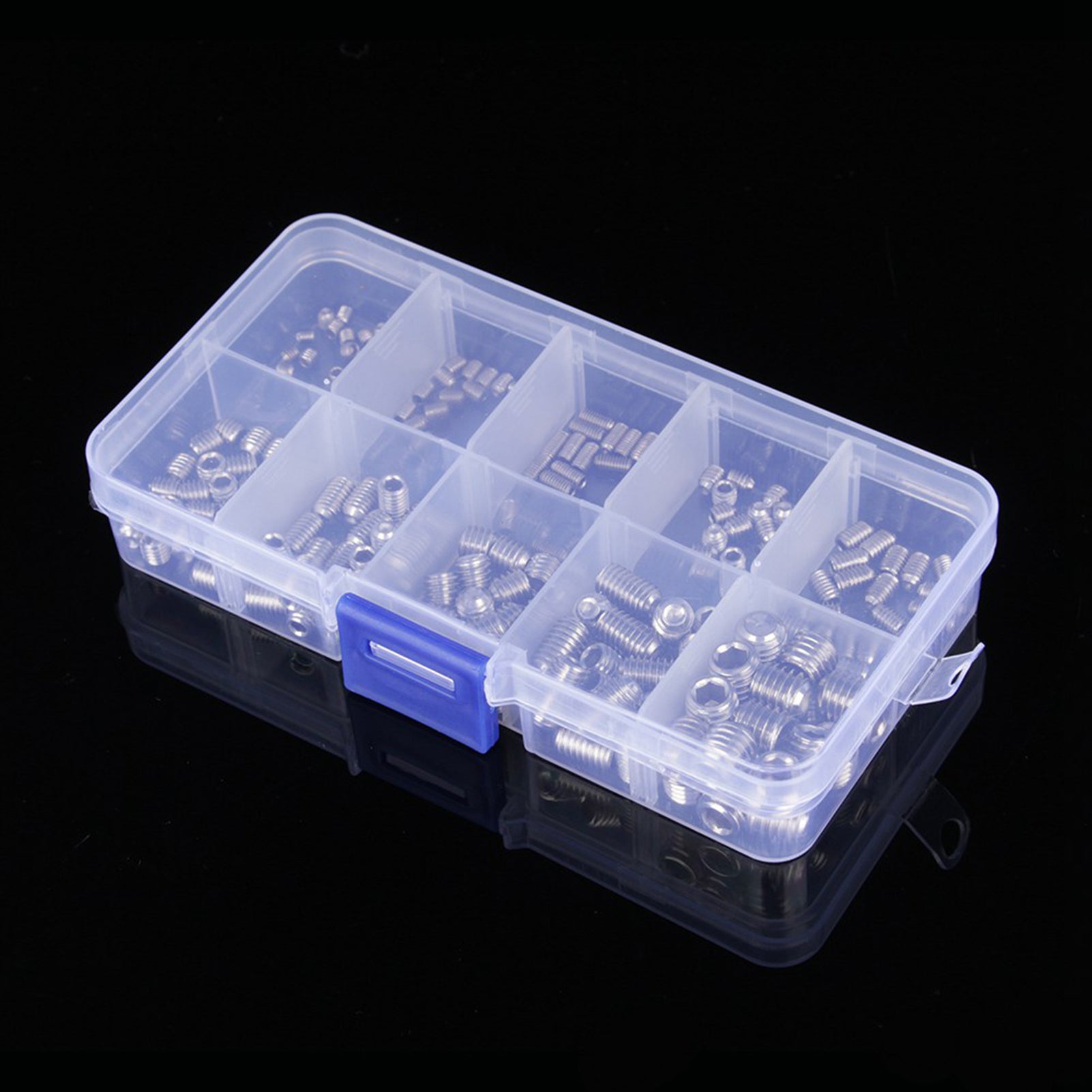 Assortiment de 200 vis sans tête à six pans creux M3 à M8, inox, kit multi-tailles pour bricolage, mécanique et usage industriel - 7