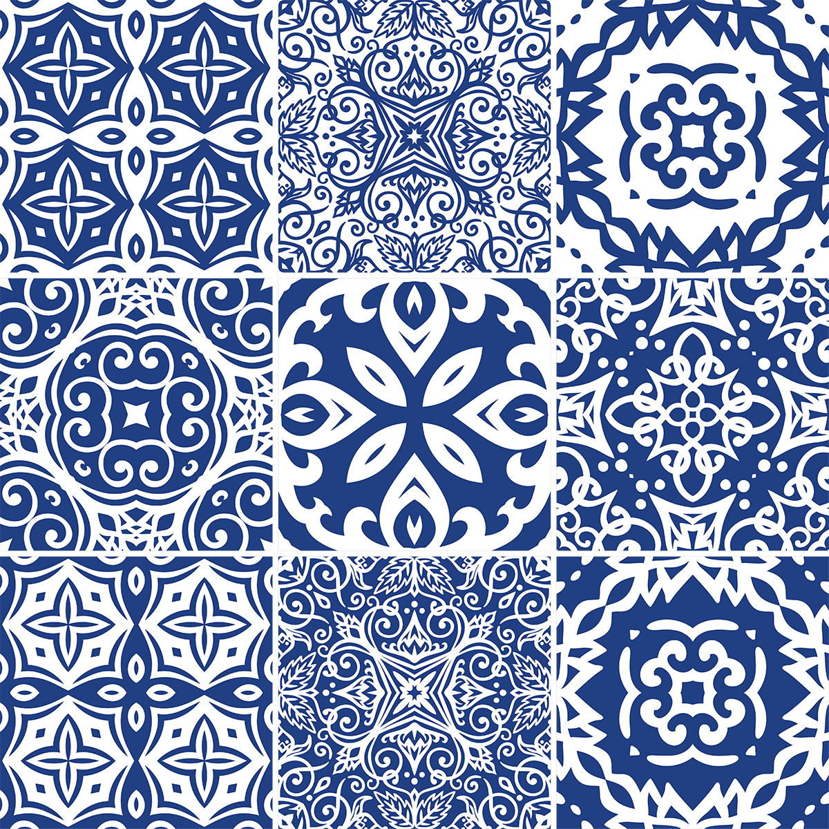 9 adesivi piastrelle di cemento azulejos juanito - Sticker adesivo - adesivi murali - 9stickers15x15cm - 2