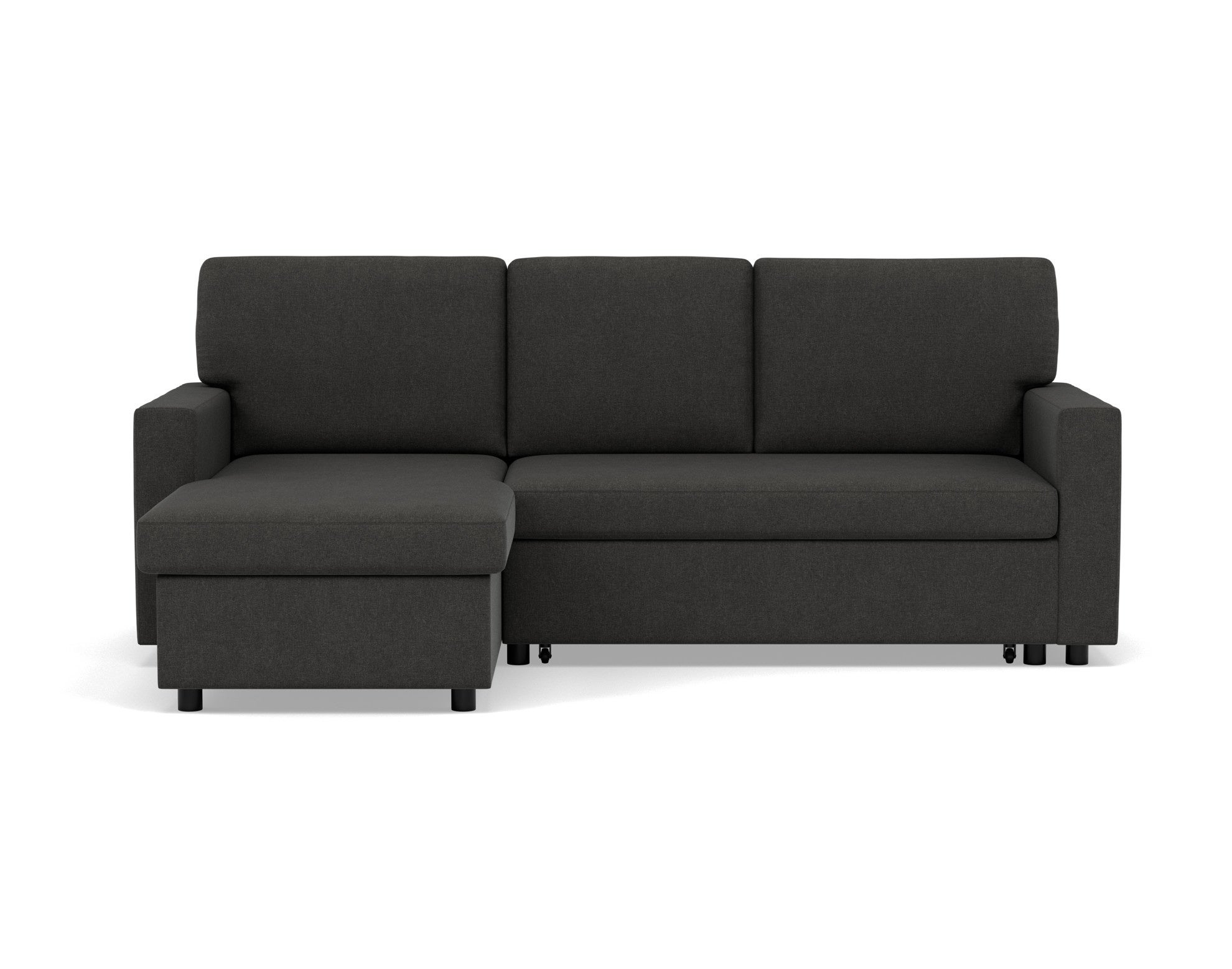 Canapé d'angle réversible convertible 4 places en tissu gris foncé - MEIYA - Best Mobilier - 8