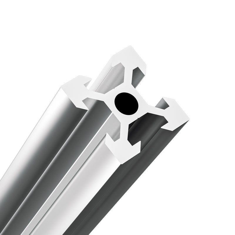 Yakimz Profilé aluminium 1 m 20x20 mm - Norme européenne 2020V, aluminium 6063 anodisé argenté 8