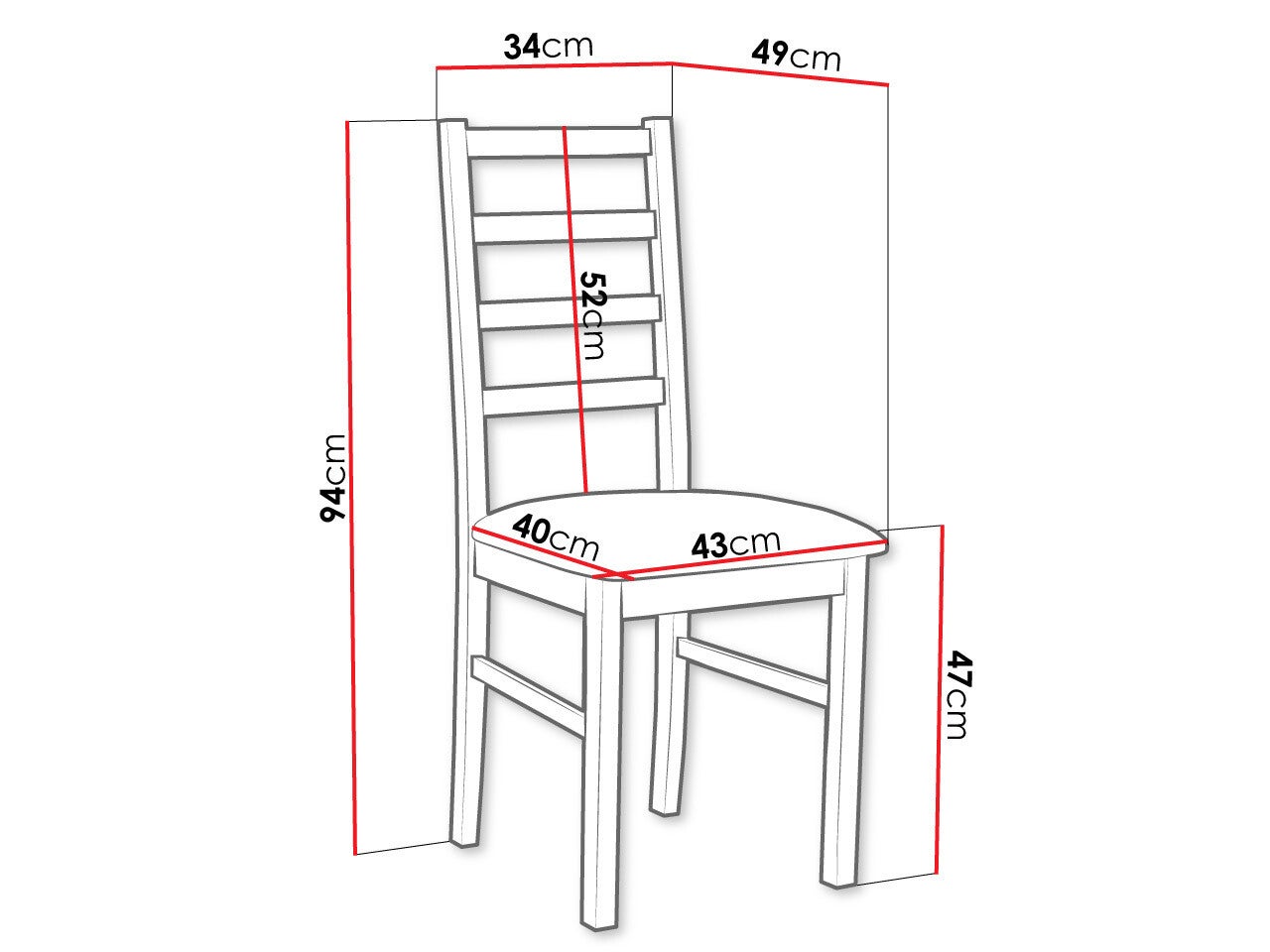 Silla Victorville 171, Roble Sonoma, Verde, 94x43x49cm, Tapiz, De madera, Madera, Muebles ya montados - 4