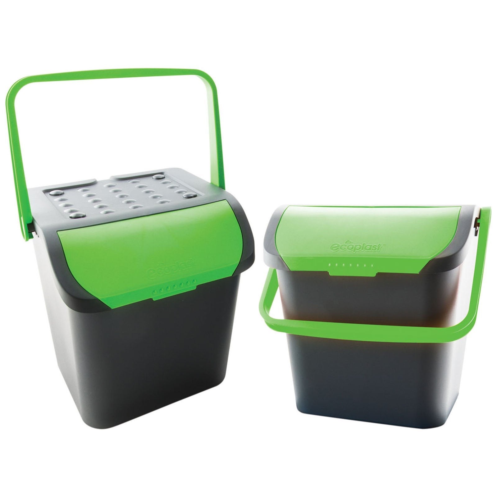 Ecoplast Tris Pattumiere Per Raccolta Differenziata 28 Lt - Giallo, Verde, Blu - Made In Italy Con Plastica Riciclata