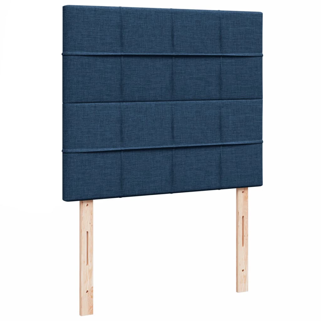 Maison Exclusive - Sommier à lattes de lit avec matelas Bleu 120x200 cm Tissu - 9