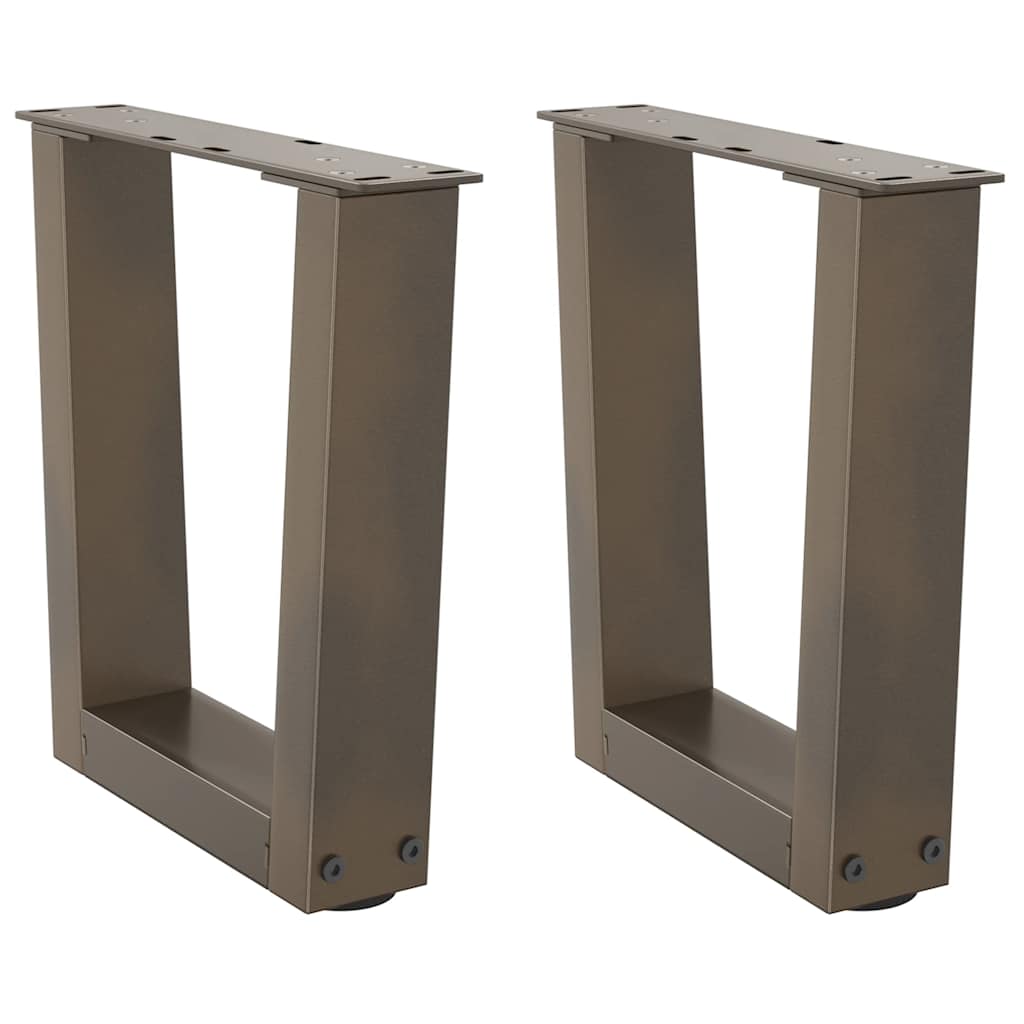 Nogi do stolika kawowego w kształcie litery V 2 szt. Naturalna stal 40x(30-31,3) cm Stal vidaXL