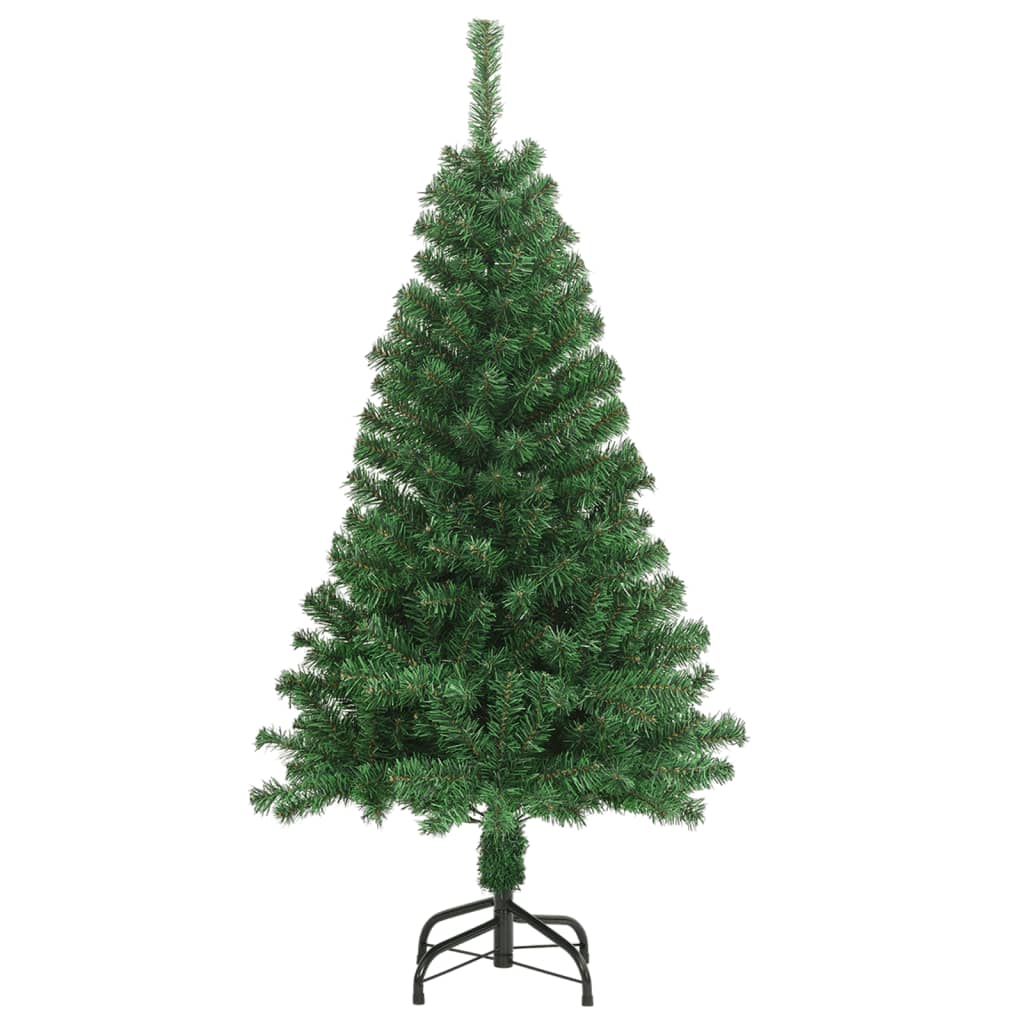 Sztuczna choinka z grubymi gałęziami z zielonego PVC, 120 cm - COMFORTXL
