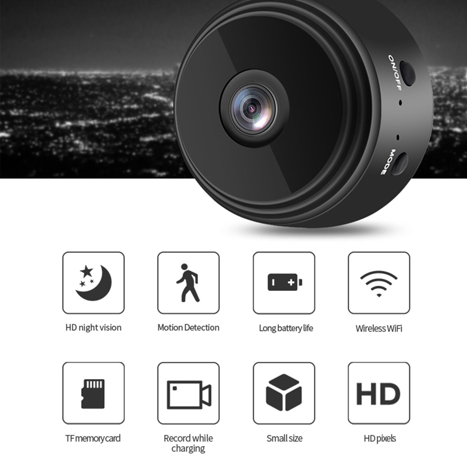 à l'intérieur comme à l'extérieur, Mini caméra cachée sans fil 1080p avec détection de mouvement et vision nocturne portable pour la surveillance - 6