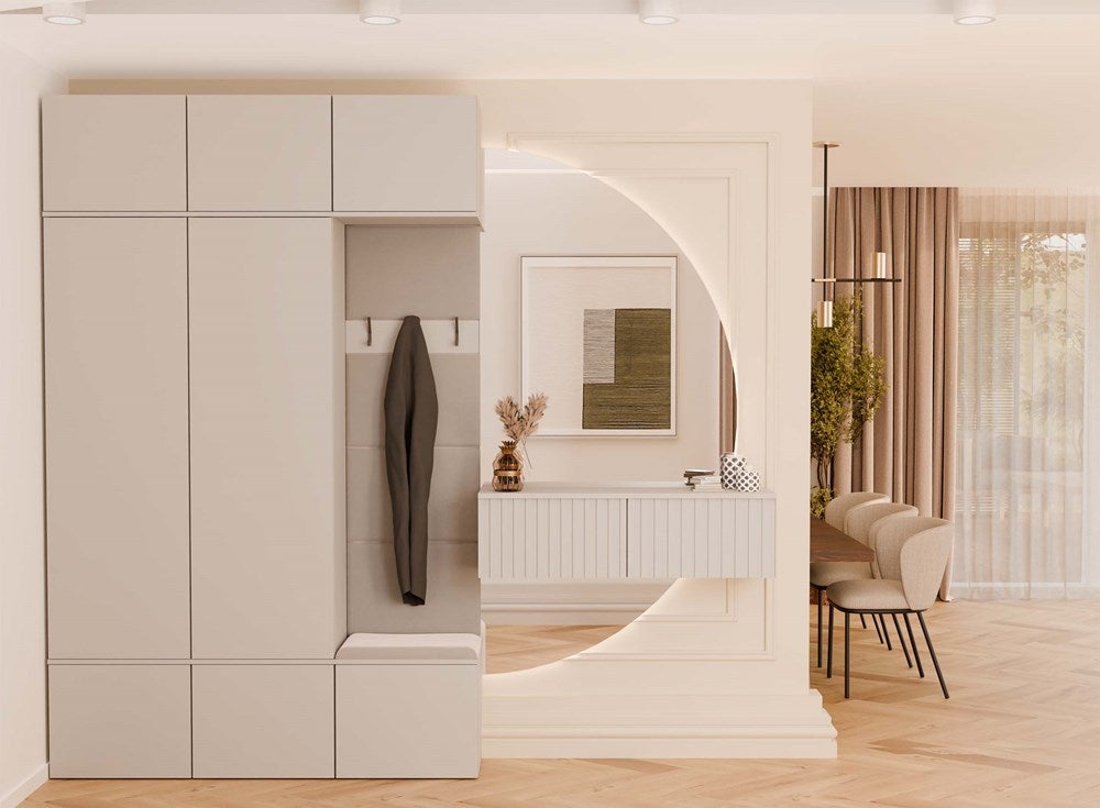 Armoire, cachemire / beige, 150 x 238 x 35 cm - 3