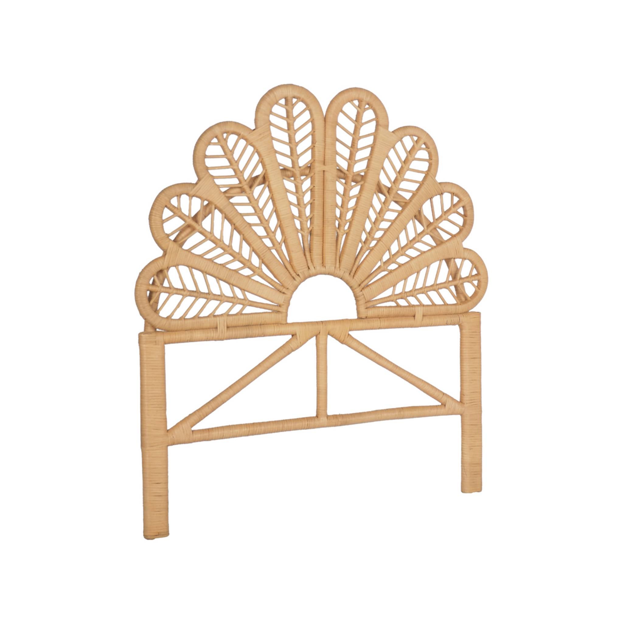 Tête de lit en rotin naturel pour chambre enfant 90 x 100cm ANGGUN - 5