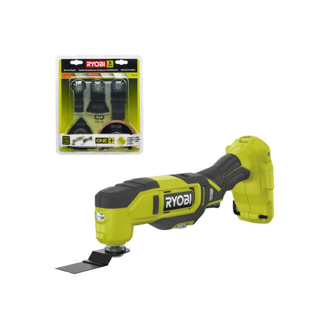 Pack RYOBI - Multitool RMT18-0 - 18V One+ - 11 accessoires - Sans batterie ni chargeur - Kit spécial carrelage 5 pièces RAK05MT