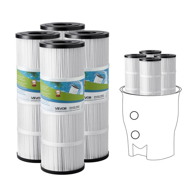 Finest-Filters Lot De 4 Cartouches Filtre à Eau Jacuzzi - Compatible Pleatco PRB50IN, Unicel C4950