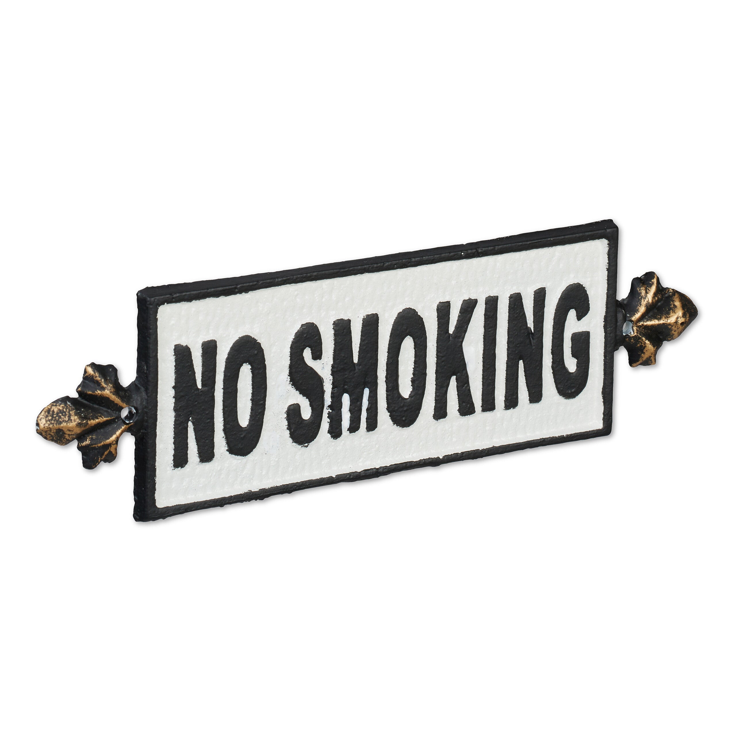 Cartello di avvertimento in metallo con scritta No Smoking, in stile