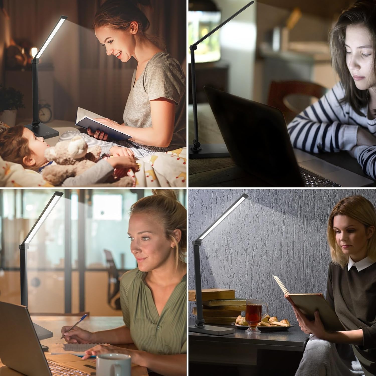 Lampade da scrivania a LED Lampade da tavolo dimmerabili Lampada da scrivania dimmerabile Touch Control, 3 livelli di regolazione - 5