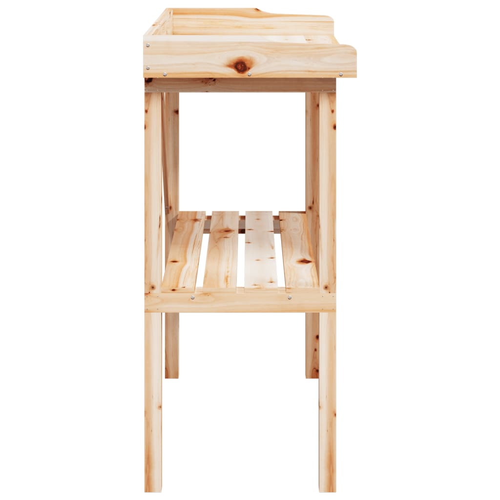 Table à plantes avec étagère en bois de sapin massif 78x38x82,5 cm - COMFORTXL - 5