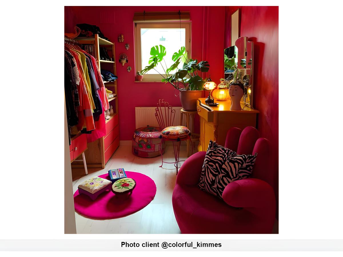 Fotel obrotowy w kształcie dłoni CATCHY z weluru - Fuksja - 7