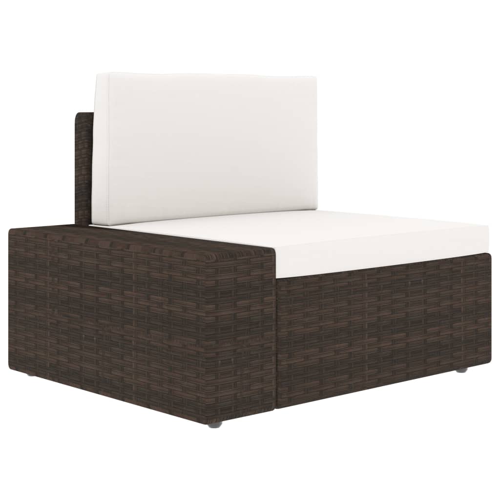 Maison Exclusive - Set Divani da Giardino 7 pz in Polyrattan Marrone - 9