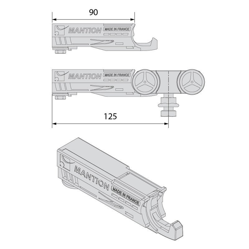 Butée ferme-porte hydraulique pour système SLID'UP 1000 et 1100 - porte jusqu'à 40 kg - 3