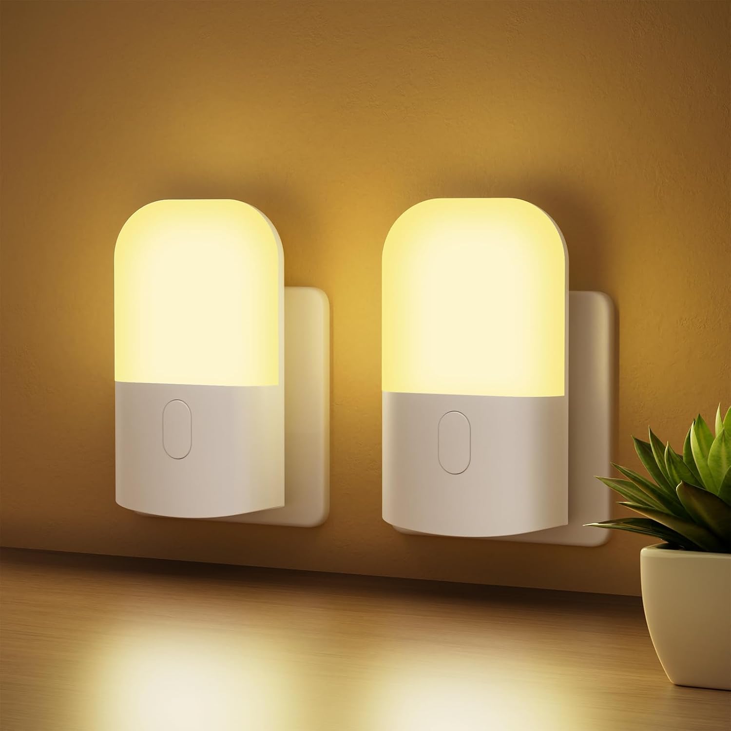 2 lampki nocne dla dzieci, wtykowe lampki nocne, 3 poziomy jasności, lampki nocne dla dzieci do sypialni, kuchni, przedpokoju, łazienki, ciepła biel