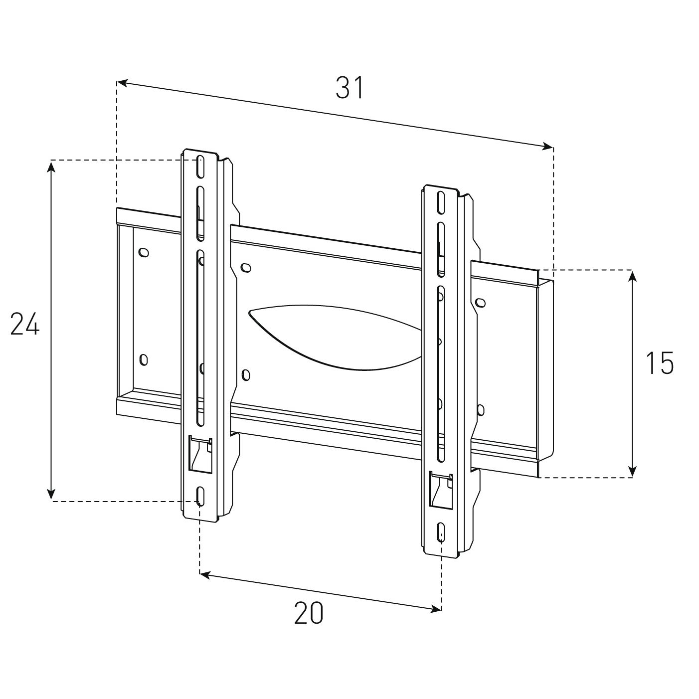 Meliconi - Support TV mural Fixe pour écran plat SUREFIX 220 - Tv 22