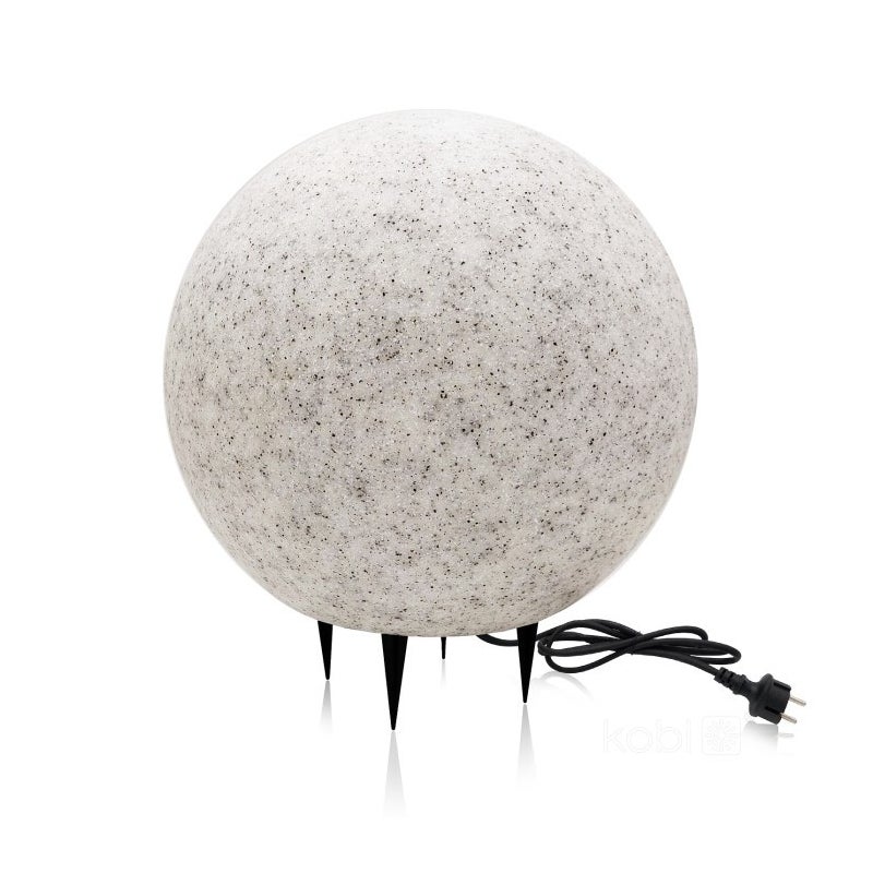 Kula ogrodowa świecąca Garden Ball szara 1xE27x40W wym: 35 x 38 x 38 cm tworzywo sztuczne Kobi
