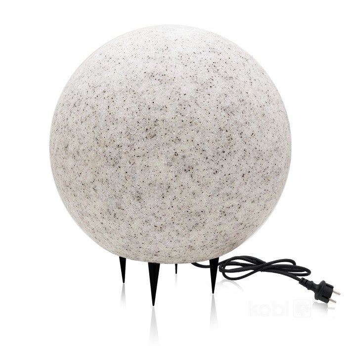 Kula ogrodowa świecąca Garden Ball szara 1xE27x40W wym: 35 x 38 x 38 cm tworzywo sztuczne Kobi