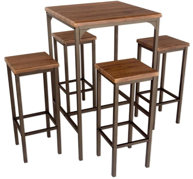 Tavolo da pranzo allungabile 140 x 80 cm moka chiaro - Amsterdam