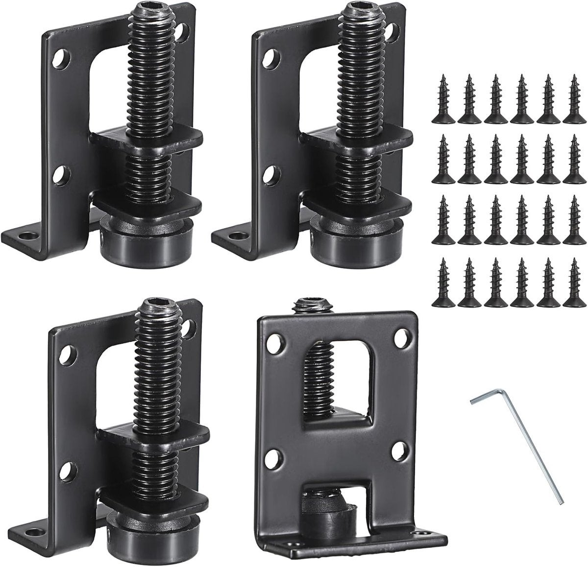 Set de 4 picioare de nivelare reglabile pentru mobilă, picioare de nivelare în formă de L de 2,2 inch 5,6 cm 4buc