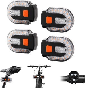 Feu Arrière Vélo Rechargeable étanche - 5 Modes, Télécommande, Clignotants - Pour VTT, Scooter